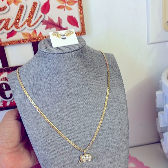 Jewelry - Set 14 k gold plated cadena de elefante